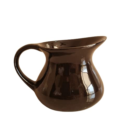 Image of 400 ml Ceramic Sauce Boat or Tea or Gravy Pot Microwave and Dishwasher Safe White (Mirakii 89)