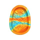 HaruPet シリコンフィーダー・エッグボウル スローフィーダー ペット食器 カラフル 多色 100%プラチナシリコン製 安全安心 韓国 犬 猫 食器 餌皿 水飲み 舌苔除去 ペット用 食洗機・電子レンジOK (18.スイート・ジューシー, 【S】 12×8×3.5cm_容量200ml)