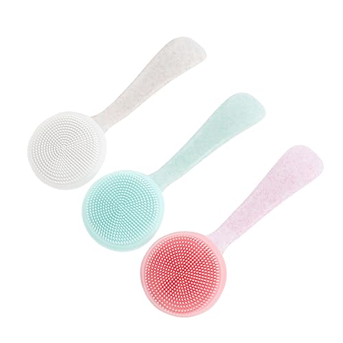 Gatuida Silicone Face Brush Multipurpose Facial Cleansing Brush for Deep Clean Exfoliating 3pcs Pack