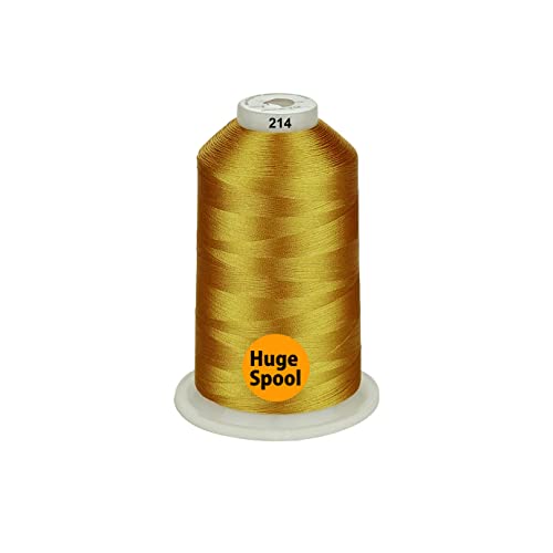 Simthread - 33 Selections - Various Assorted Color Packs Of Polyester Embroidery Machine Thread Huge Spool 5500Y For All Sewing Embroidery Machines - 3 Differ Yellow #TOP1