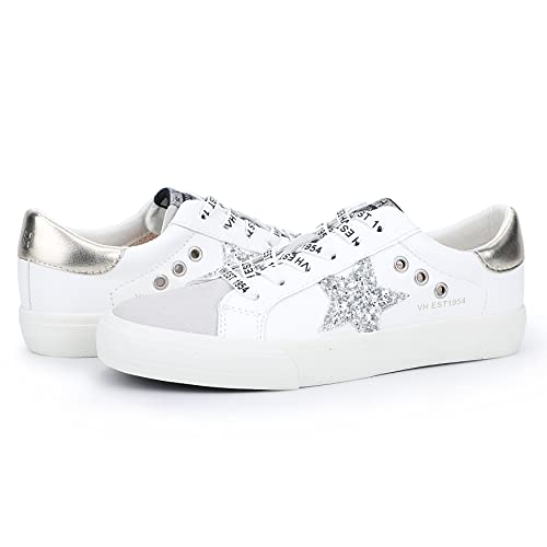 Image of VINTAGE HAVANA Grande Women's Fashion Sneakers White Silver Gold 6.5