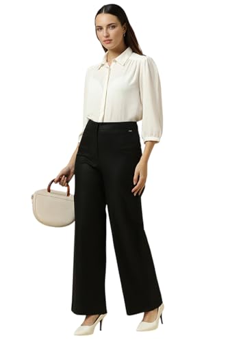 Image of Allen Solly Women's High Rise Regular Casual Pants
