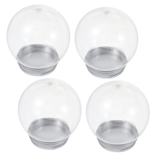 PartyKindom 4 Piezas Accesorios para Bolas de Nieve Adulto Globo de navideño de Navidad Kit de Globo de Nieve Globo de Nieve Bricolaje Hacer Bricolaje de Nieve Aluminio Transparente