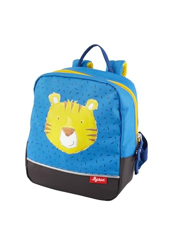 Sigikid Unisex barn mini tiger ryggsäck barnryggsäck, blå/tiger, 23 x 20 x 10 cm EU