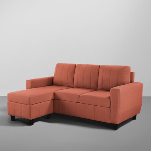 Image of Sleepyhead Bae Designed by Duroflex - Interchangeable L Shape Sofa Set |Modular Rearrangeable Lounger |Space-Saving, Comfortable & Easy-Maintenance Sofa For Living Room |3 Year Warranty - Ember Orange