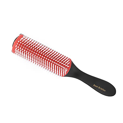 9-Row Cushion Hair Brush, Detachable Design for Curly Hair Scalp Massage, Travel-Friendly Detangling Brush with Hygienic Features