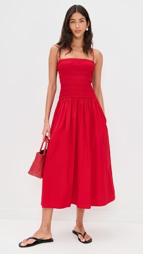 Madewell Women's Poplin Smocked Maxi Dress2