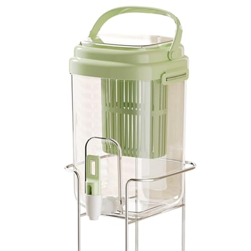 Bouteille d'eau grand format style distributeur de boissons vert avec théière