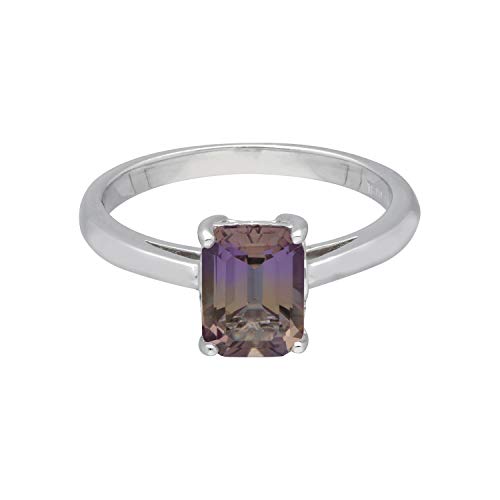 Image of Gemondo USA Ametrine Ring, Sterling Silver Ametrine Octagon Ring Size 5, 6, 7, 8, 9, 10, and 11