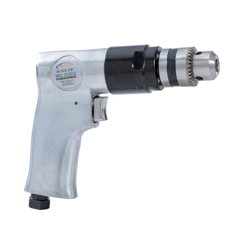 ORAZIO Druckluft bohrmaschine mit Rechts-/Linkslauf 10mm, umschaltbarer Druckluftbohrer mit Schlüsselbohrfutter 212512