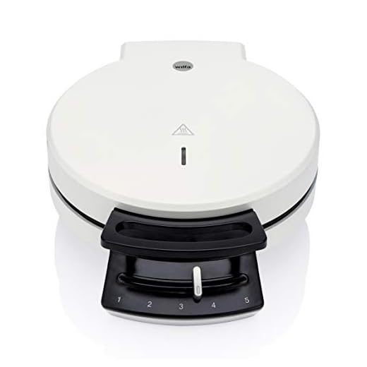 Wilfa TRADITION SINGLE våffeljärn - laggar i 16 cm diameter, 750 watt och signallampa, vit