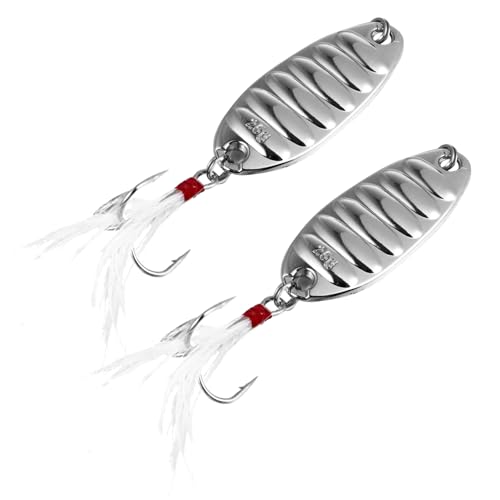 YARNOW Fishing Durable Metal Baits with Treble Hooks Lightweight Fishing Accessories for Fish and2