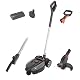 Yard Force 12V iFlex Urban Akku-Rasenmäher im Set mit Rasentrimmer und Heckenschere