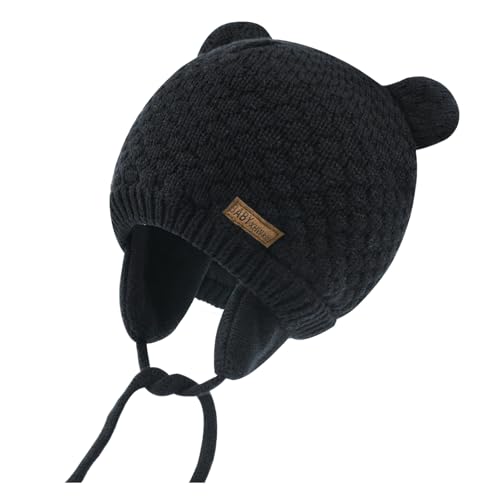 Image of XIAOHAWANG Baby Hat Cute Bear Toddler Earflap Beanie Warm for Fall Winter