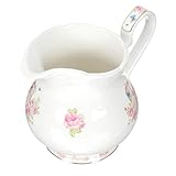 Pichet à crème en porcelaine : conception à petit bec, arc , écoulement plus , ne la tasse, récipient à lait en céramique