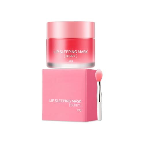 Lip Mask, Lip Sleeping Mask Descamadora, Mascarilla Hidratante De Labios Natural Fruit Lip Mask, Hydrate Exfoliate Lip Treatment Cream Lip Balm Restore and Revitalize Cracked or Chapped Lips, 20 g