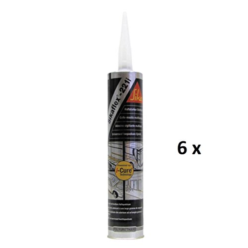 Sika Corporation Sikaflex 221i - 300 ml - wit - set van 6 (23,83 € per liter)