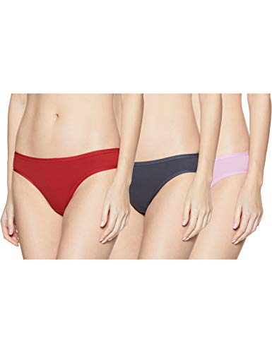 Image of Amante Solid Low Rise Cotton Bikini Panty Pack(Pack of 3)