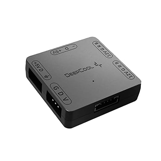 RGB Convertor, 5V ADD-RGB to 12V RGB TransferHub, Motherboard with 4-pin Header can Contorl 5V ADD-RGB Products, Non-Compatible Asrock Motherboard, Black