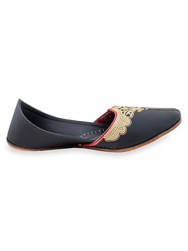 Image of KORAKARI Men's Traditional Leather Punjabi Jutti Comfortable Mojari for Men
