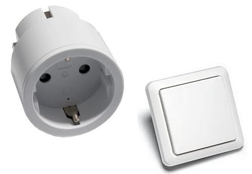 WeBaSo AWST-IT3 - Interruptor de pared inalámbrico con temporizador de cuenta atrás de 5/30s/2/10/30 min.-1/3 h + interruptor intertechno de 2300 W