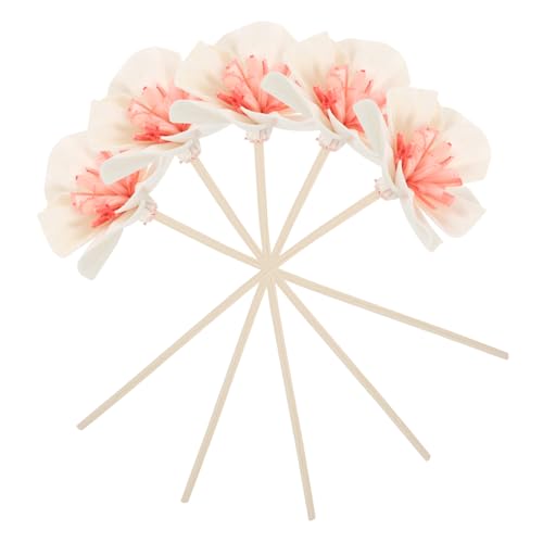BELLIFFY 5pcs Elegant Diffuser Sticks Dried Flowers Non-Electric Decorative Home Fragrance for Living Room Bathroom and Wedding Decor