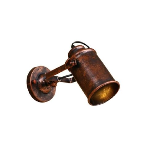 Lámpara de Pared Industrial Retro, luz de Pared Vintage Negra Mate, Cabezal Giratorio, cableado sin Enchufe, Casquillo E26, decoración para Sala de Estar, Dormitorio, Loft, cafetería, Bar, lámpar