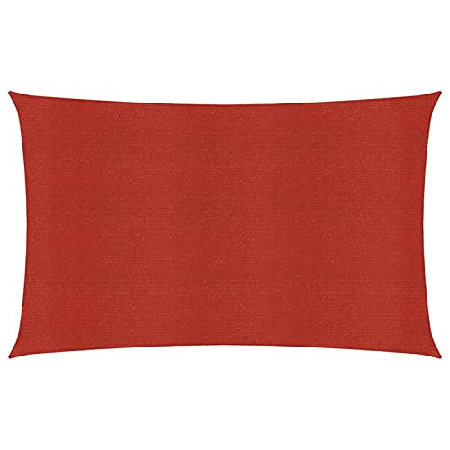LAPOOH Sonnensegel 160 g/m² Rot 3x6 m HDPE Seilspannmarkise, Segeltücher Für Terrasse, Terrasse Sonnenschutz, Balkon Sonnensegel