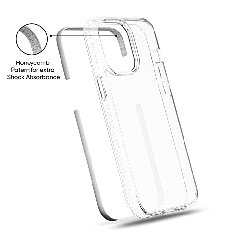 Image of eller sante Guard Series for iPhone 14 Pro Case Cover, 10 Feet Drop Protection, Shockproof, Scratch Resistant, Slim, Thin Compatible with iPhone 14 Pro Back Cover - White