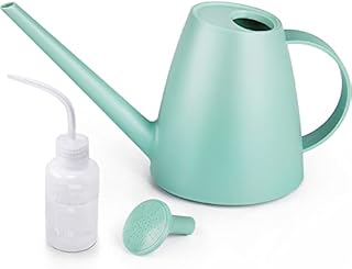 Psukhai Watering Can for Indoor Plants Garden Flower, Modern Small Water Cans Long Spout for Outdoor Watering Plants 1/2 Gallon 60OZ(Green)