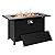 Vongrasig 43 inch Gas Fire Pit Table, 50,000 BTU Outdoor Rectangular Propane Firepit Table with Lid, Glass Wind Guard, Lava Rock, 2 in 1 Firepit Table for Outside, Patio, Deck, Garden, Backyard