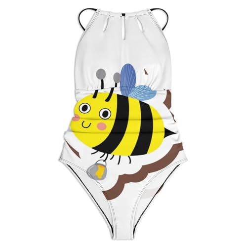 Maillot de bain une pièce Abeille correction silhouette ventre plat - 3