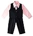 Spring Notion Baby Boys' 5 Piece Pinstriped Vest Set Pink Size 2T