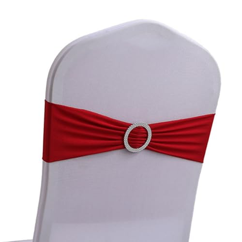 Lonrtesw 50 UNIDS Silla EláStica Nudo DecoracióN de Boda Hebilla Fajas Cubierta Trasera Hotel Hogar Asiento Elegantes Decoraciones de Cinta Modernas,A