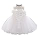 ROMIDA Blumenmädchenkleider Sommerkleider Ärmellos Tüllkleid für Mädchen Prinzessinenkleid Ballkleid Langes Abendkleider Hochzeitskleid Festliches Kleid Kinder Partykleid Kommunionkleid