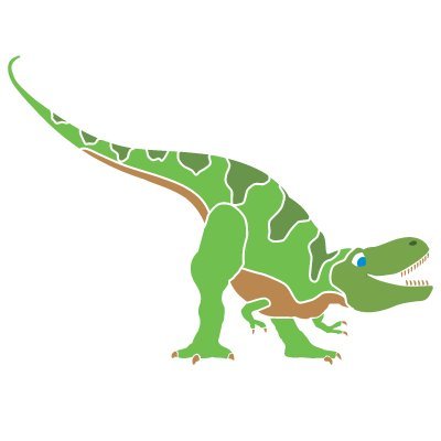 Tyrannosaurus Rex Dinosaur Stencil for The Walls of a Boys Dinosaur Room