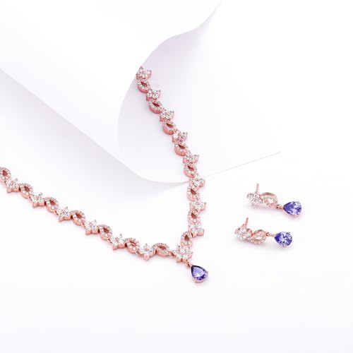 Image of GIVA 925 Silver Rose Gold Bridal Celebration Set| Gifts for Women and Girls | With Certificate of Authenticity and 925 Stamp | 6 Months Warranty*