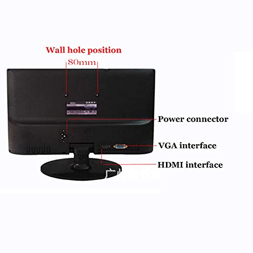 Image of Ultra-Thin Wide Monitor 16-inch Portable Computer Monitor Full Hd 1080p Led LCD External Monitor with Hdmi and Vga Ports-Black