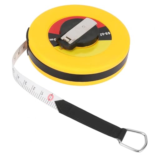 Long Fiberglass Tape Measure, Measuring Tape Reel Site Measurement Fiberglass Soft Rulers Building Surveying Measuring Tool (30 Meter)
