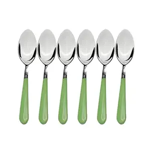 ATEVON Stainless Steel Dinner Spoons - 6 Pcs - Multicolor