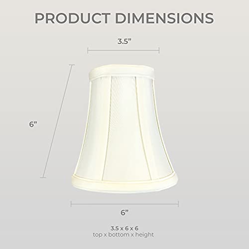 Image of Royal Designs, Inc. BSO-704FC-6EG True Bell Basic Lamp Shade with Flame Clip, 3.5 x 6 x 6.25, Eggshell