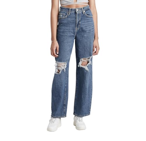 Wild Fable Women's Super-High Rise Distressed Baggy Jeans