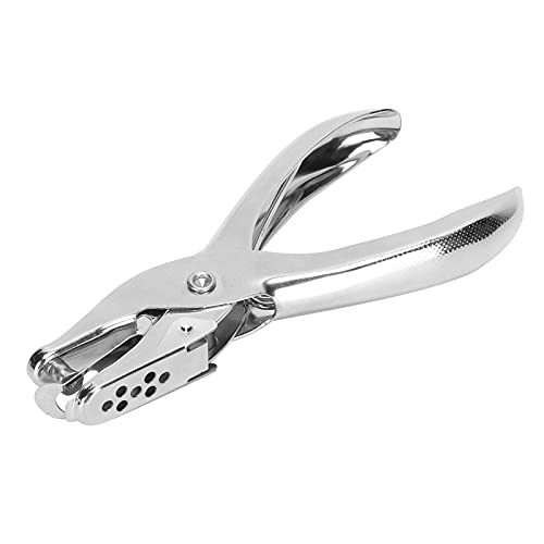 Steel Round Hole Punch Pliers Heavy Duty Resistant Leather Strap Notepad Hole Punching Tool for Home Office Crafting