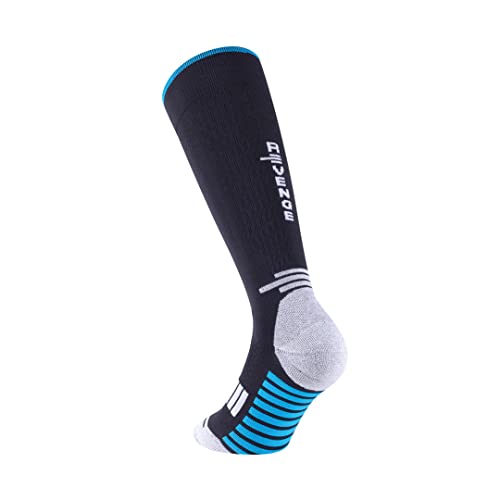 Chaussettes running compressives noires R-EVENGE XXL pour vos marathons et sorties longues