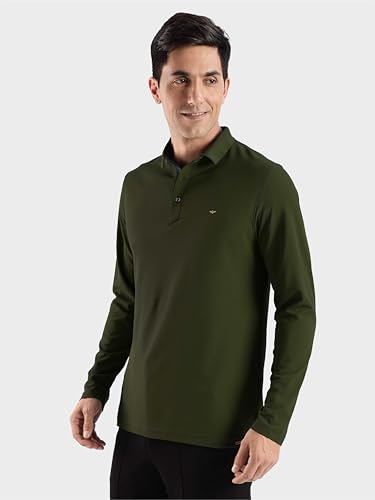 Image of STELLERS Men's Full Sleeve Polo T-Shirt | Feather Touch Feel | Odour Resistant | Wrinkle Free | Quick Dry | Stretchable | Lightweight | Anti-Static | UV Resistance | Anti-Microbial