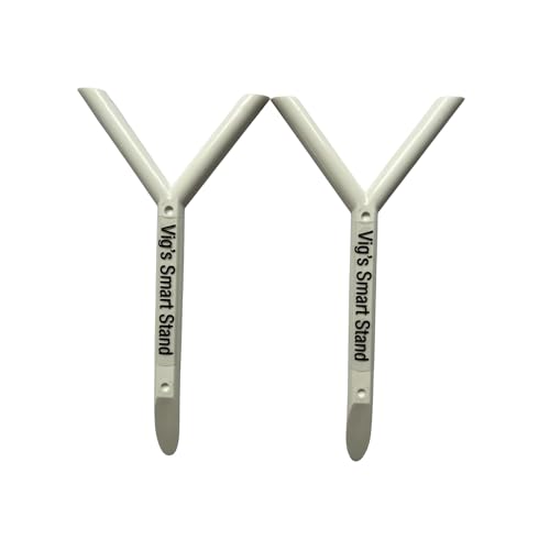Golf Accessories Golf Club Stand and Holder - Set of 2 Pocket Size for Wet Grass Protection by Vigs Smart Stand - White