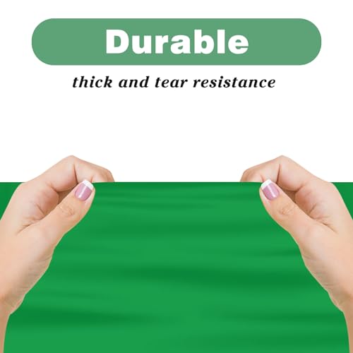 Image of Kopokita 2 Pack Green Plastic Tablecloths Disposable 54 x 108 Inch | Rectangle Table Cloths, Party Table Covers for Birthday, St Patricks Day, Christmas Decorations