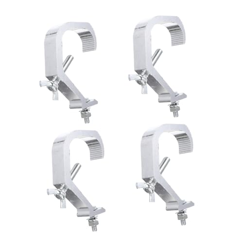 Pince éclairage scène contre les glissements lot de 4 crochets aluminium pour montage stable