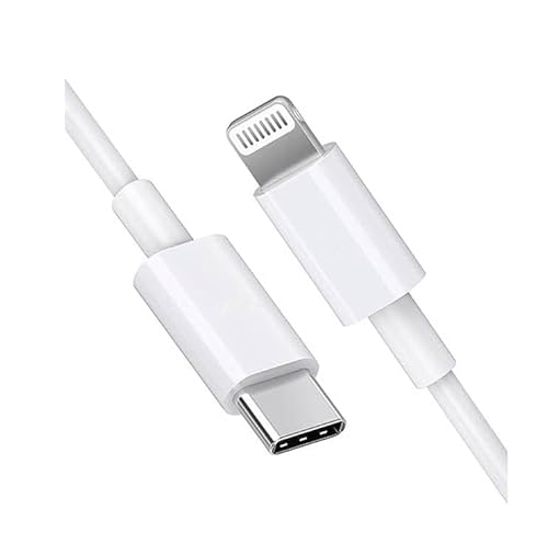 Mr.Gadget's Solutions 1M/3.3 FT Type-C to 8-Pin Cable, High-Speed Charging and Data Transfer, Fast Charge Compatible with iPhone 14/13/12/11 Pro Max/iPad Pro - White