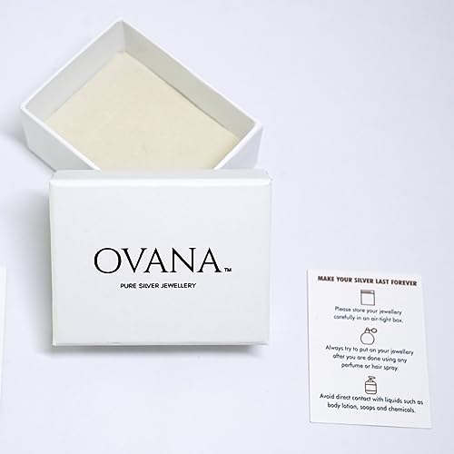 Image of OVANA 92.5 Sterling Silver Handmade Earrings | 925 Hallmarked | Classy and Beautiful | Elegant Design | Gift for Women and Girls | Gift For Her